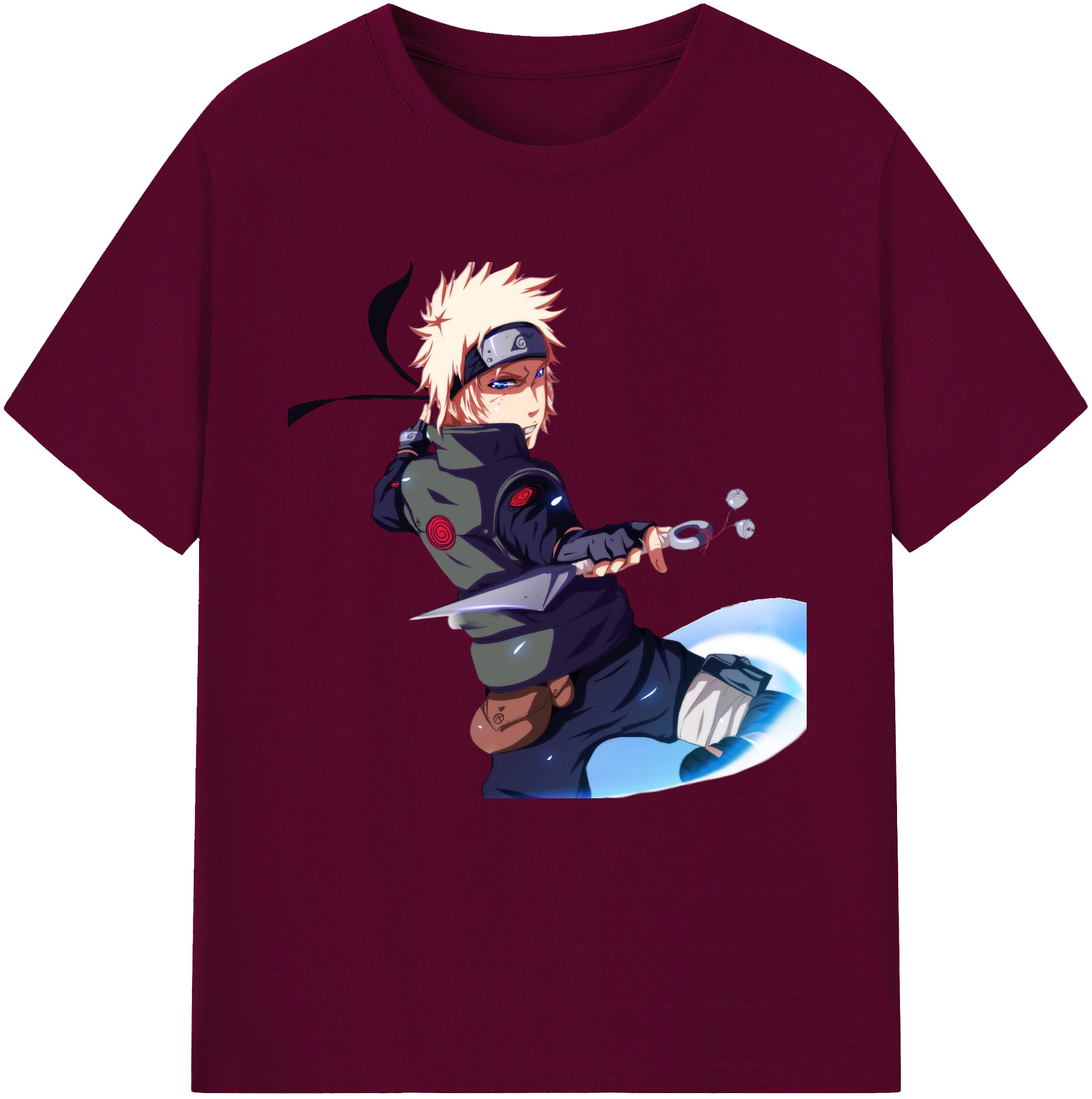 （画像用） NARUTO -ナルト- 波風 ミナト Namikaze Minato レディースカジュアルプリントTシャツ（綿100％）